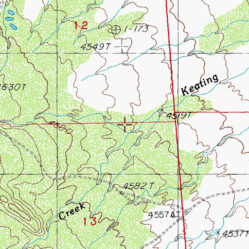 Topographic Map of Oak Creek, AZ
