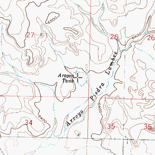 Topographic Map of Arogon Tank, NM