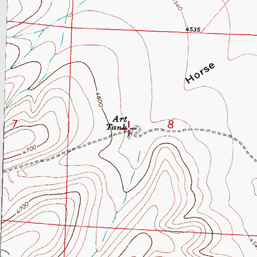 Topographic Map of Art Tank, NM