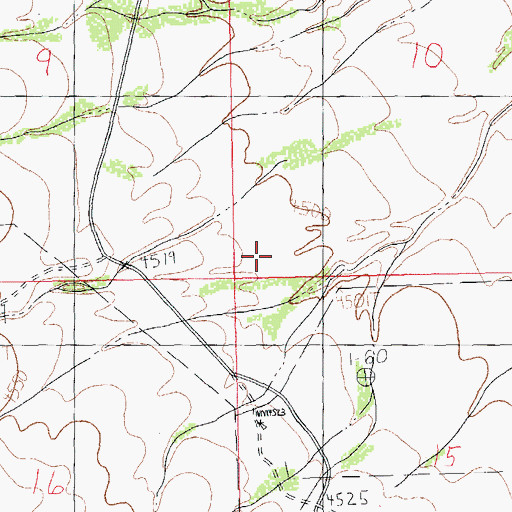 Topographic Map of Ash Creek, NM