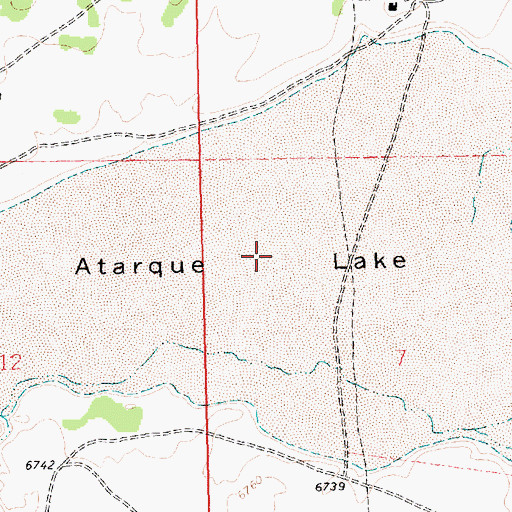Topographic Map of Atarque Lake, NM