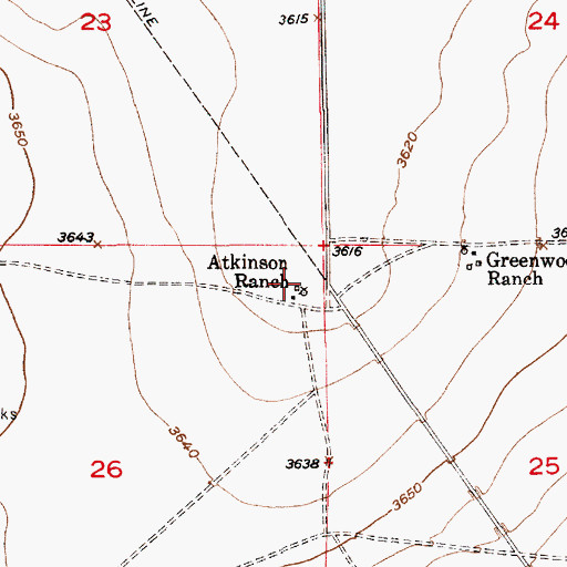 Topographic Map of Atkinson Ranch, NM