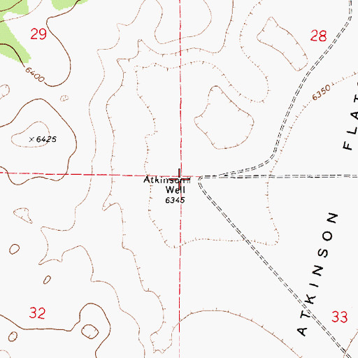 Topographic Map of Atkinson Well, NM