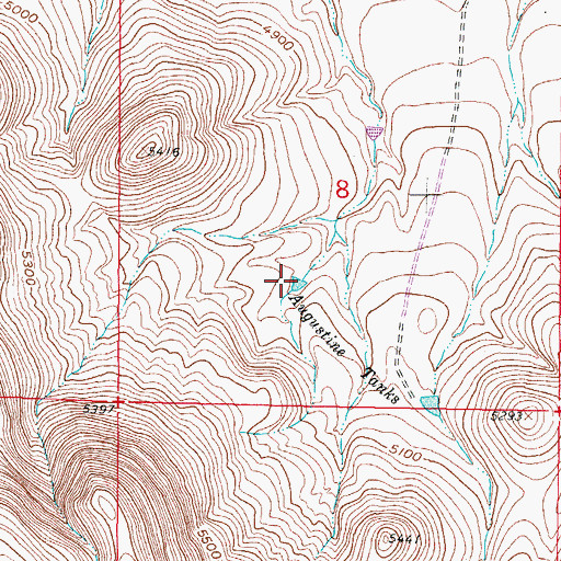 Topographic Map of Augustine Tank, NM