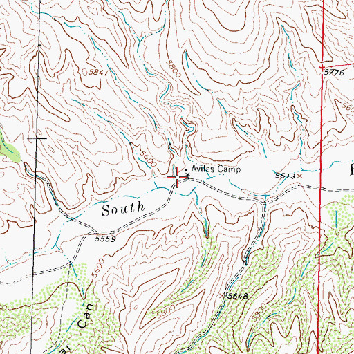 Topographic Map of Avilas Camp, NM