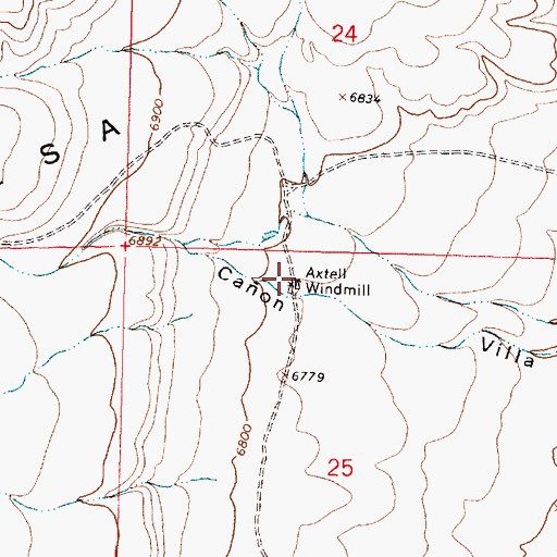 Topographic Map of Axtell Windmill, NM