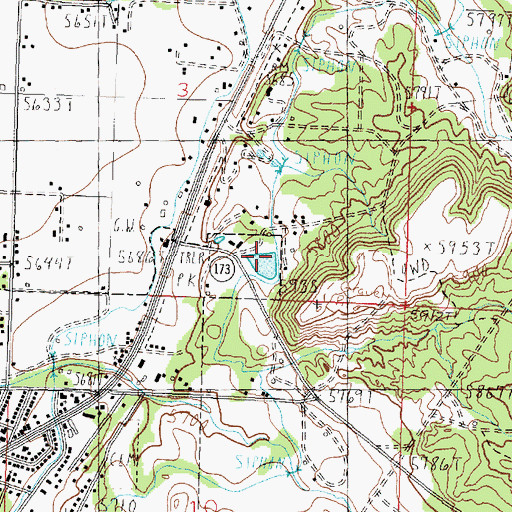 Topographic Map of Aztec Ditch, NM
