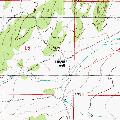 Topographic Map of B Lucero Ranch (historical), NM