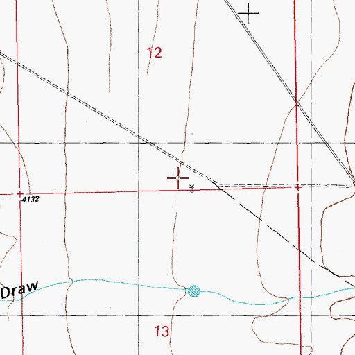 Topographic Map of Backer Ranch, NM