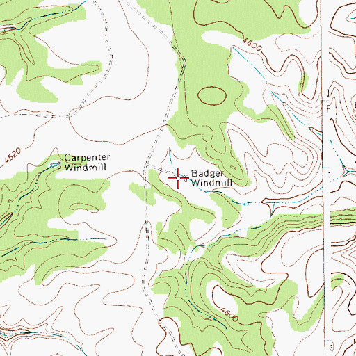 Topographic Map of Badger Windmill, NM