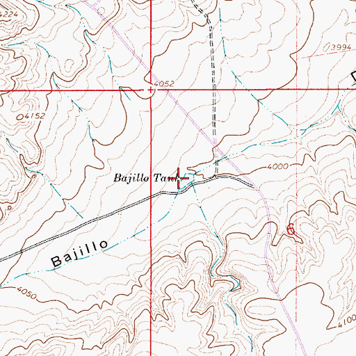 Topographic Map of Bajillo Tank, NM