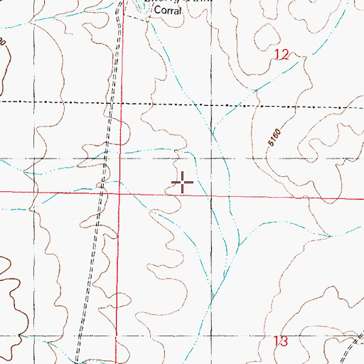 Topographic Map of Aubrey Valley, AZ