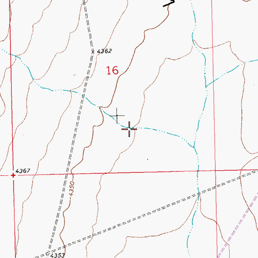 Topographic Map of Baker Canyon, NM