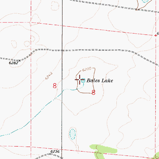 Topographic Map of Bales Lake, NM