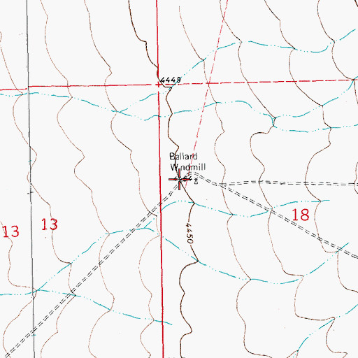 Topographic Map of Ballard Windmill, NM