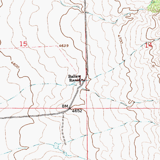 Topographic Map of Ballew Ranch, NM