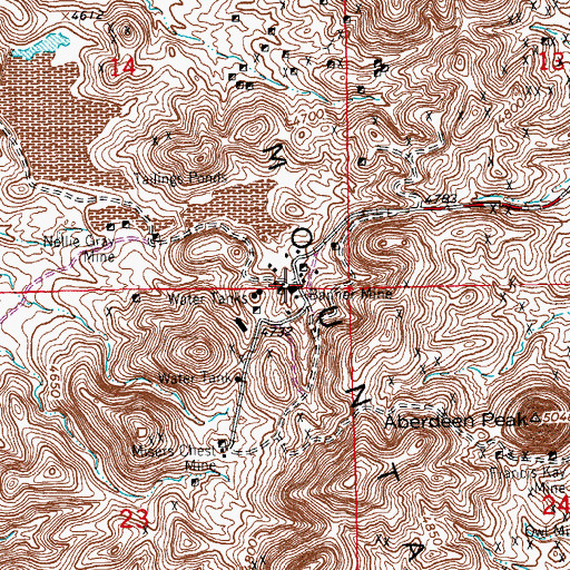 Topographic Map of Banner Mine, NM