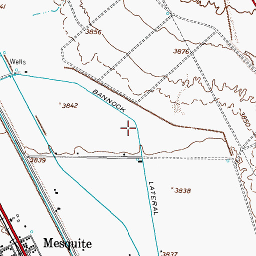 Topographic Map of Bannock Lateral, NM