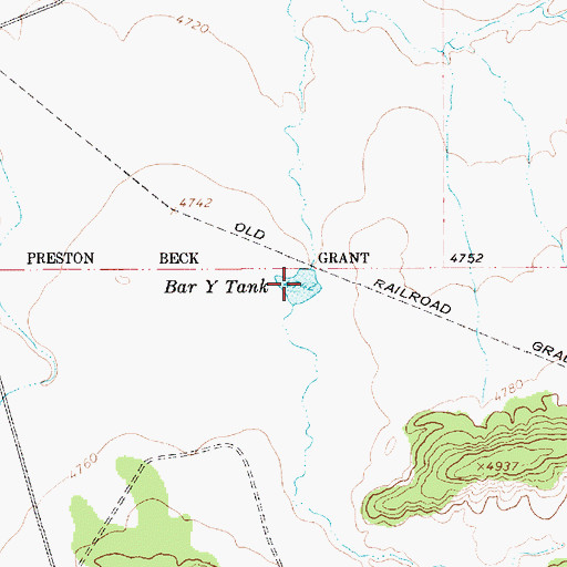 Topographic Map of Bar Y Tank, NM