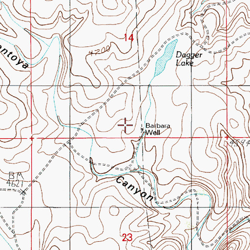 Topographic Map of Barbara Well, NM