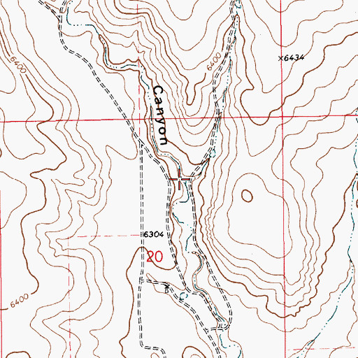 Topographic Map of Barela Canyon, NM