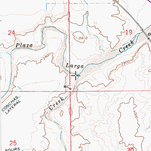 Topographic Map of Barranca Creek, NM