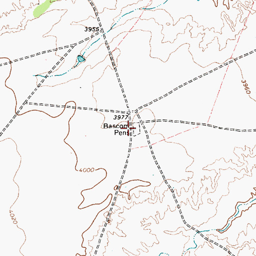 Topographic Map of Bascom Pens, NM