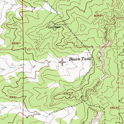 Topographic Map of Basin Tank, NM