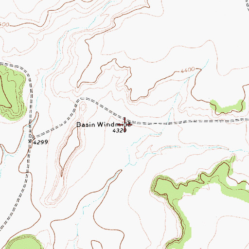Topographic Map of Basin Windmill, NM