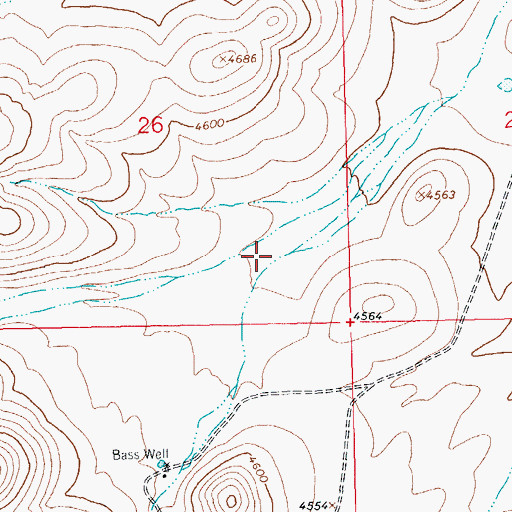 Topographic Map of Bass Draw, NM