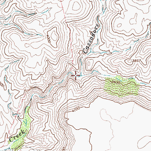 Topographic Map of Oak Creek, AZ