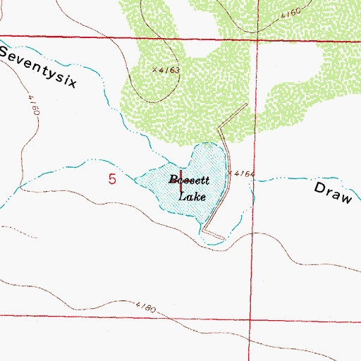 Topographic Map of Bassett Lake, NM