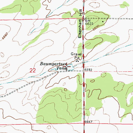 Topographic Map of Baumgartner Tank, NM