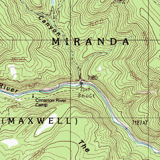 Topographic Map of Bear Canyon, NM