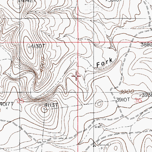 Topographic Map of Beardon Well, NM