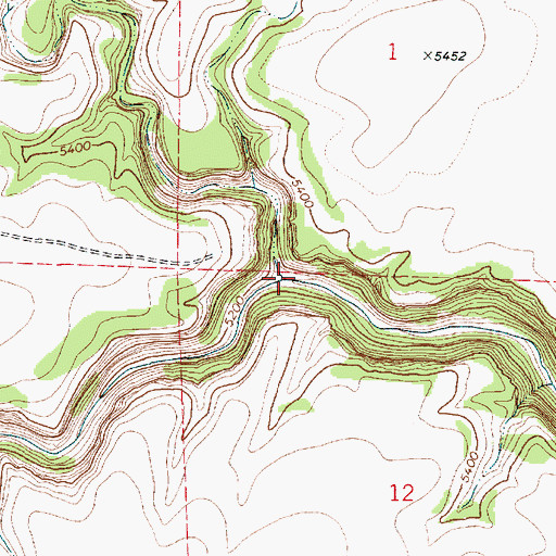 Topographic Map of Beaver Creek, NM