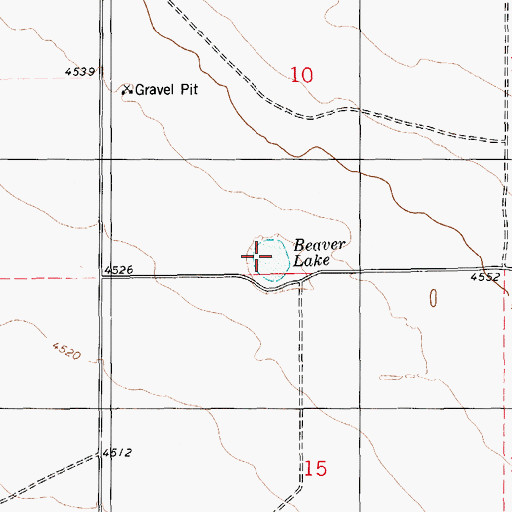 Topographic Map of Beaver Lake, NM