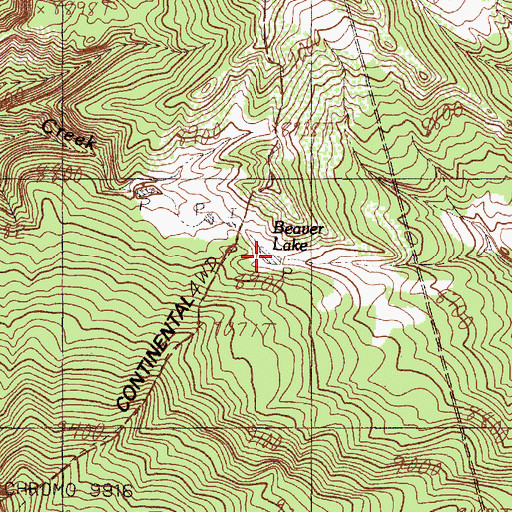 Topographic Map of Beaver Lake, NM