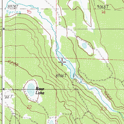 Topographic Map of Beaver Ponds, NM