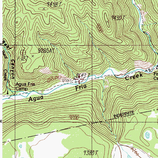 Topographic Map of Beaver Ponds, NM