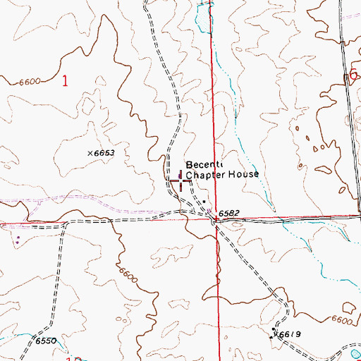 Topographic Map of Becenti Chapter House, NM