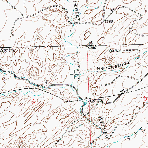 Topographic Map of Beechatuda Draw, NM