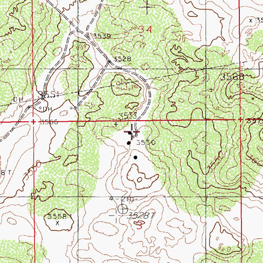 Topographic Map of Beeson Station, NM