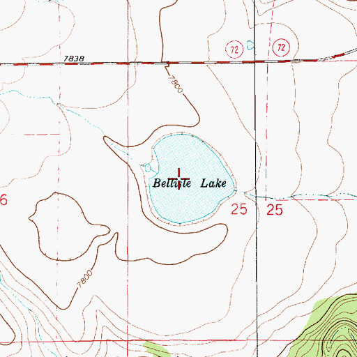 Topographic Map of Bellisle Lake, NM