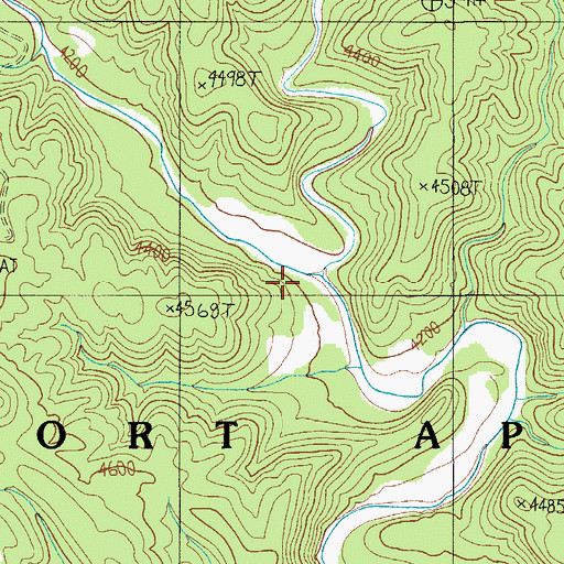 Topographic Map of Oak Creek, AZ