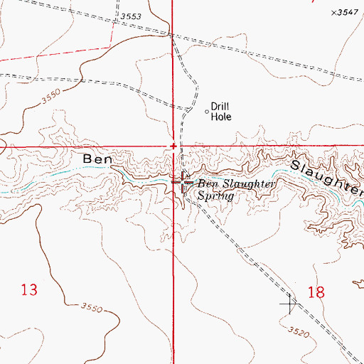 Topographic Map of Ben Slaughter Spring, NM