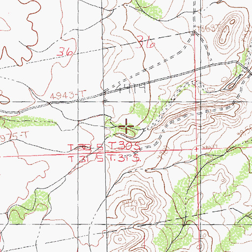 Topographic Map of Bennett Creek, NM