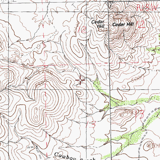 Topographic Map of Bennett Spring, NM