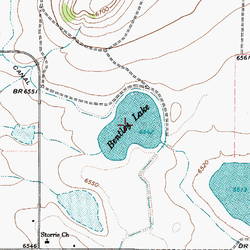 Topographic Map of Bentley Lake, NM