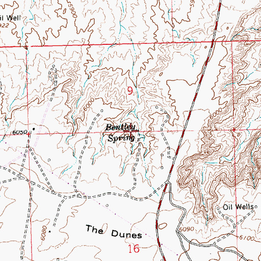 Topographic Map of Bentley Spring, NM